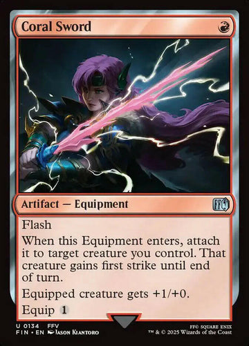 Coral Sword (134) – foil – near_mint – en.