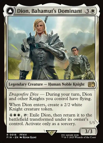 Dion, Bahamut's Dominant // Bahamut, Warden of Light (16) – foil – near_mint – en.