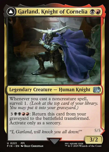 Garland, Knight of Cornelia // Chaos, the Endless (221) – foil – near_mint – en.