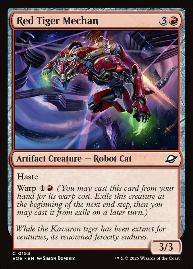 Red Tiger Mechan (154) – foil – near_mint – en.
