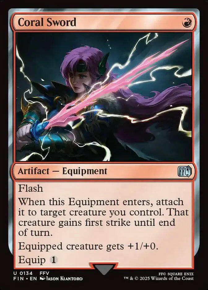 Coral Sword (134) – foil – near_mint – en.
