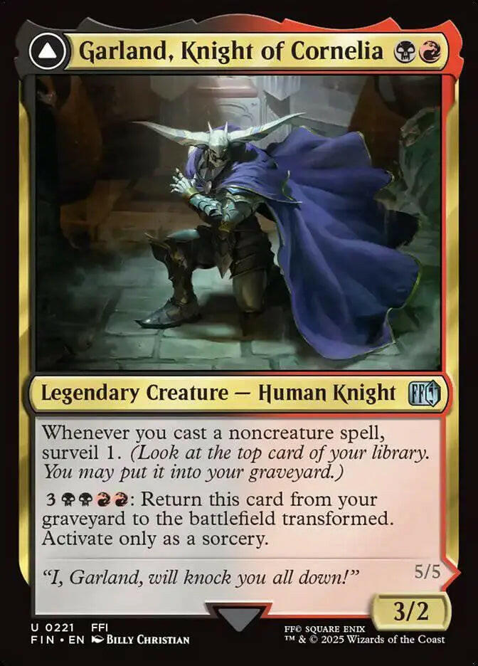 Garland, Knight of Cornelia // Chaos, the Endless (221) – foil – near_mint – en.