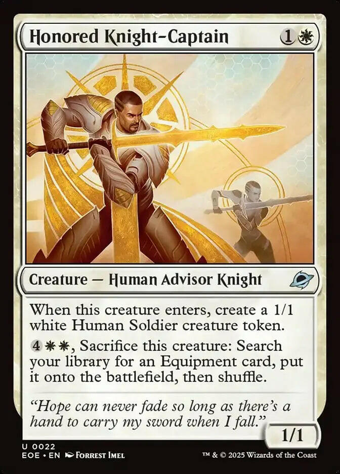 Honored Knight-Captain (22) – foil – near_mint – en.