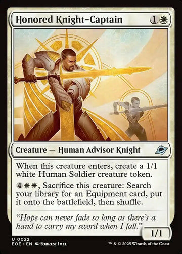 Honored Knight-Captain (22) – foil – near_mint – en.