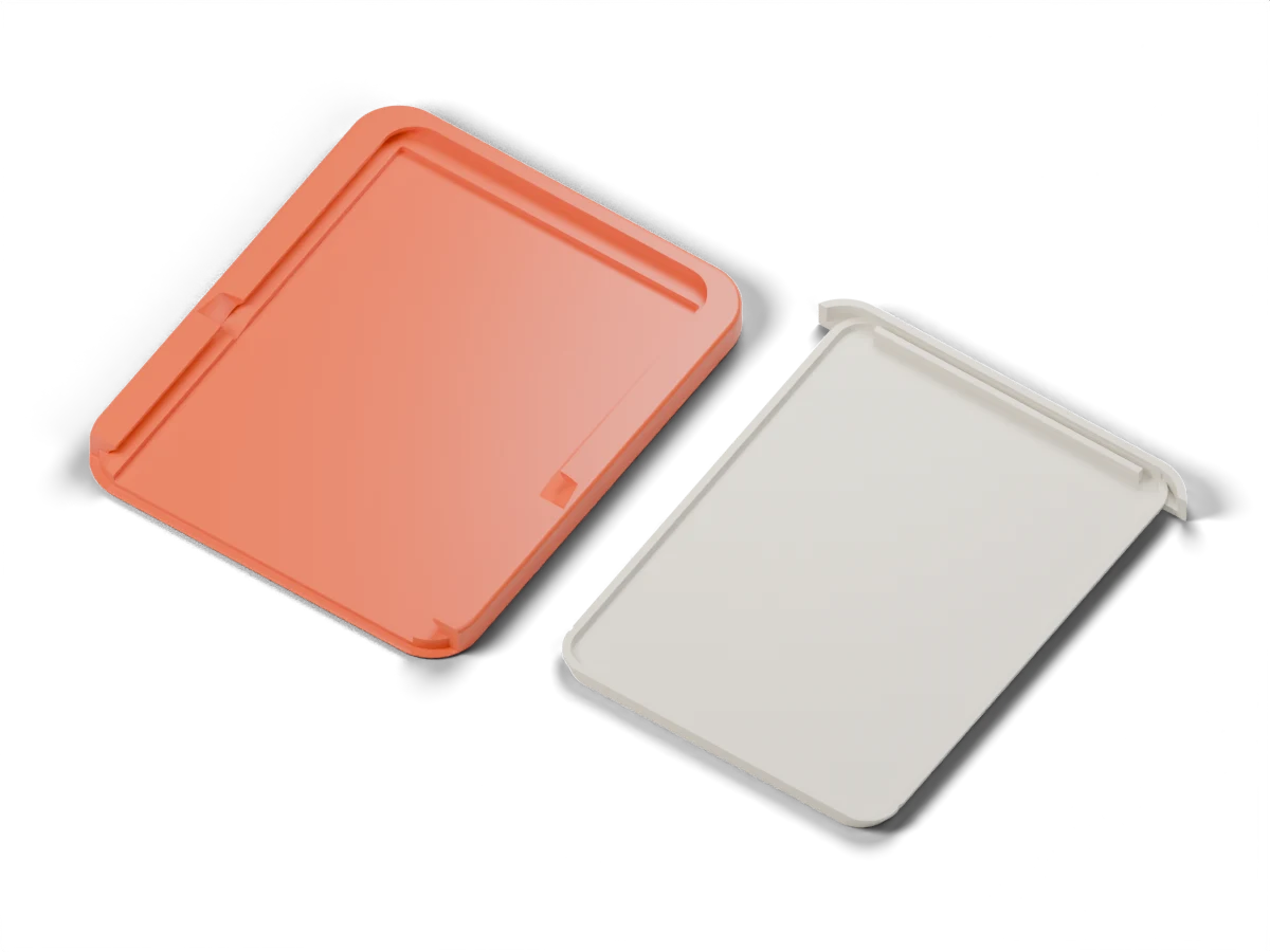 Card Mailer body and sliding lid side by side